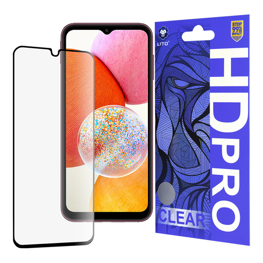 Lito - HD Pro Clear - Samsung Galaxy A14 4G / A14 5G - Fekete üvegfólia Lito - HD Pro Clear - Samsung Galaxy A14 4G / A14 5G - Fekete üvegfólia