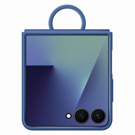 EF-PF766TNE Samsung Silicone Ring tok Galaxy Z Flip 7-hez Kék