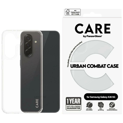 CARE by PanzerGlass Flagship Urban Combat Samsung Galaxy A36 5G tok - Átlátszó tok CARE by PanzerGlass Flagship Urban Combat Samsung Galaxy A36 5G tok - Átlátszó tok