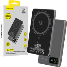 Blavec Power Bank 5000mAh BJ-03 Ultra Slim 7,8mm - Type C - 22,5W mágneses Magsafe 3 az 1-ben (PBBJ03-MC5G) szürke,