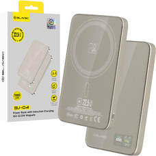 Blavec Power Bank 5000mAh BJ-04 Ultra Slim 7,8mm - Type C - 22,5W mágneses Magsafe 3 az 1-ben (PBBJ04-MC5GD) arany