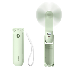 Jisulife Kézi Ventilátor Life8 Mini Hordozható USB Ventilátor Power Bankkal és Zseblámpával - Zöld