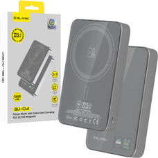 Blavec Power Bank 10000mAh BJ-04 Slim 13,5mm - Type C - 22,5W mágneses Magsafe 3 az 1-ben (PBBJ04-MC10G) szürke