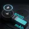 Jisulife Kézi Ventilátor Life7 5000mAh Hordozható USB Ventilátor - Fekete - 2. kép