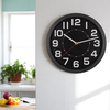 Home AWC250BK fali óra, üveg előlap, kontrasztos, jól leolvasható számlap, 1xAA elem tápellátás, átmérő 250mm - 0. kép
