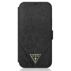 iPhone 12 Pro MAX Guess Saffiano GUFLBKP12LVSATMLBK fliptok fekete