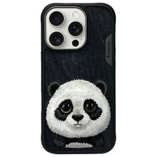 Nimmy Nagyszemű Állatka 2.0 Panda tok iPhone 16 Pro Max - fekete