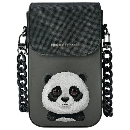 Nimmy Big Eyed Pet 2.0 Panda Telefontáska - Fekete