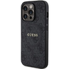 Guess 4G Collection Bőr Fém Logó MagSafe Tok iPhone 14 Pro Max - Fekete tok - 0. kép