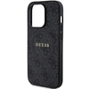 Guess 4G Collection Bőr Fém Logó MagSafe Tok iPhone 14 Pro Max - Fekete tok - 4. kép