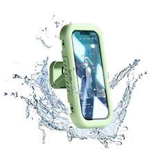  Techsuit - Telefon Tartó (LC-999) - Falra Szerelhető Tok, Páramentes, Összecsukható, Állítható, Vízálló, 4-7 hüvelykes telefonokhoz - Zöld