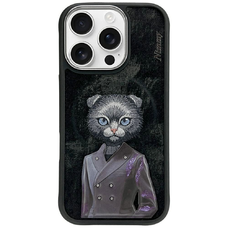 Nimmy Mágneses divatos aranyos állatka MagSafe tok iPhone 16 Pro Max - fekete tok