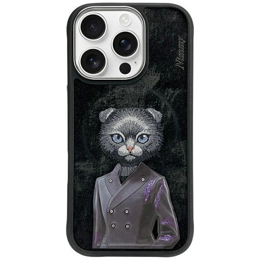 Nimmy Mágneses divatos aranyos állatka MagSafe tok iPhone 16 Pro Max - fekete tok