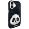 Nimmy Nagy Szemű Kisállat 2.0 Panda tok iPhone 16-hoz - fekete tok - 0. kép