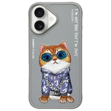 Nimmy Glasses Cool Cat iPhone 16 tok - Szürke