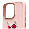 Nimmy Glasses Cool Cat tok iPhone 16 Pro-hoz - Rózsaszín tok - 1. kép