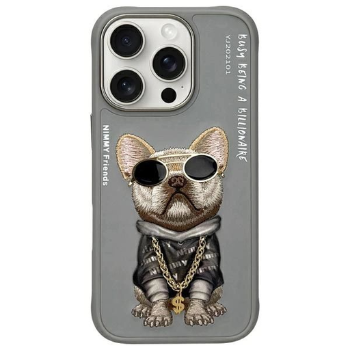 Nimmy Glasses Cool Dog iPhone 16 Pro tok - Szürke Nimmy Glasses Cool Dog iPhone 16 Pro tok - Szürke