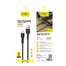 FONENG kábel X36 Lightning 2.4A 1M Fekete