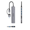 Orico YSA8-U3 USB-A/USB-C Hub Dokkoló Állomás 3x USB-A 2.0 + 1x USB-A 3.0 + 1x USB-C 2.0 + 1x 3.5mm Audio + 2x TF/SD - Szürke - 0. kép