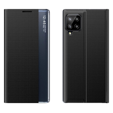 Sleep Case fliptok smart window-val Samsung Galaxy A22 4G fekete tok