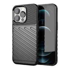 Thunder Case Rugalmas Erős Strapabíró Tok TPU Tok iPhone 13 Pro-hoz fekete tok