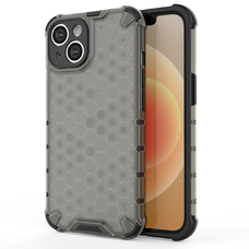 Honeycomb tok iPhone 14-hez, páncélozott hibrid borítás fekete