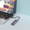 USB-A Hub Wozinsky WHS080YSS 4 x USB-A 3.0 egyedi kapcsolókkal, alumínium, 30 cm-es kábel - szürke - 2. kép
