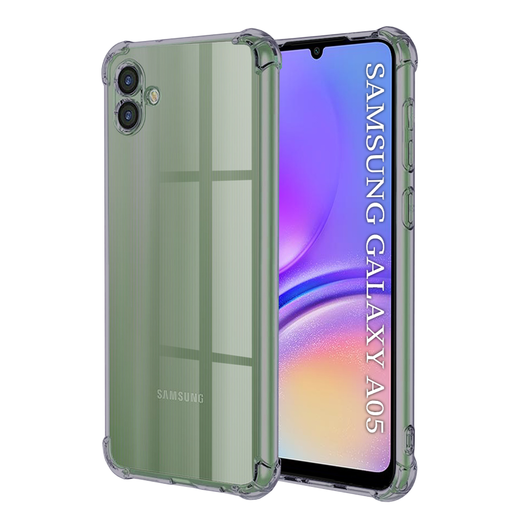 Techsuit - Ütésálló átlátszó szilikon tok - Samsung Galaxy A05 - Füst fekete Techsuit - Ütésálló átlátszó szilikon tok - Samsung Galaxy A05 - Füst fekete