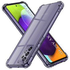  Techsuit - Ütésálló átlátszó szilikon tok - Samsung Galaxy A52 4G / A52 5G / A52s 5G - Füstfekete