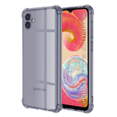  Techsuit - Ütésálló Átlátszó Szilikon - Samsung Galaxy A04e / M04 - Füstfekete tok