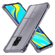  Techsuit - Ütésálló Átlátszó Szilikon - Xiaomi Redmi Note 9S / Note 9 Pro / Note 9 Pro Max - Füst Fekete tok