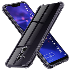  Techsuit - Ütésálló Átlátszó Szilikon - Huawei Mate 20 Lite - Füstfekete tok