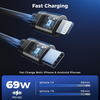  Techsuit - Prémium Autós Töltő LuxVolt (C1) - Visszahúzható USB-C és Lightning Kábelekkel, USB, USB-C, 120W, 180 Fokos Forgathatóság - Szürke - 2. kép