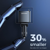  Techsuit - Prémium Autós Töltő LuxVolt (C1) - Visszahúzható USB-C és Lightning Kábelekkel, USB, USB-C, 120W, 180 Fokos Forgathatóság - Szürke - 3. kép