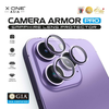X-ONE Zafír Kamera Páncél Pro - iPhone 16e - ezüst üvegfólia - 2. kép