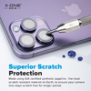X-ONE Zafír Kamera Páncél Pro - iPhone 16e - ezüst üvegfólia - 4. kép