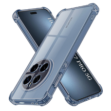  Techsuit - Ütésálló Átlátszó Szilikon - Honor Magic7 Pro - Füst Fekete tok