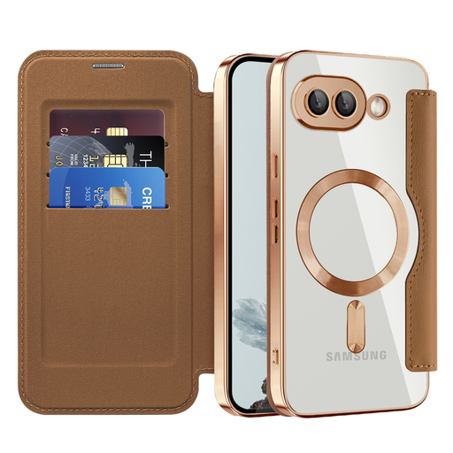  Techsuit - SmartMag könyves tok - Google Pixel 9a - Barna