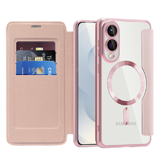  Techsuit - SmartMag könyvtok - Samsung Galaxy S25 Edge - Rózsaszín tok