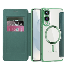  Techsuit - SmartMag Könyv Tok - Samsung Galaxy S25 Edge - Zöld tok