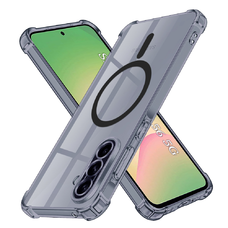  Techsuit - Ütésálló Átlátszó Szilikon MagSafe - Samsung Galaxy A56 5G - Füstfekete tok