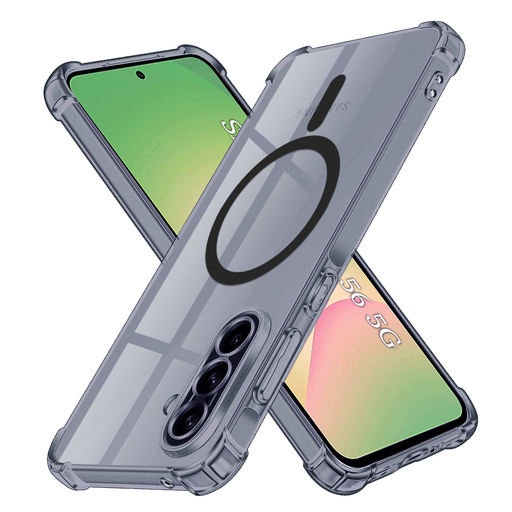 Techsuit - Ütésálló Átlátszó Szilikon MagSafe - Samsung Galaxy A56 5G - Füstfekete tok Techsuit - Ütésálló Átlátszó Szilikon MagSafe - Samsung Galaxy A56 5G - Füstfekete tok