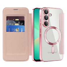  Techsuit - SmartMag Könyvtok - Samsung Galaxy A26 5G - Rózsaszín tok