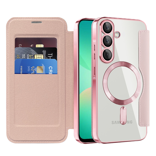 Techsuit - SmartMag Könyvtok - Samsung Galaxy A26 5G - Rózsaszín tok Techsuit - SmartMag Könyvtok - Samsung Galaxy A26 5G - Rózsaszín tok