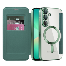  Techsuit - SmartMag könyv tok - Samsung Galaxy A26 5G - Zöld