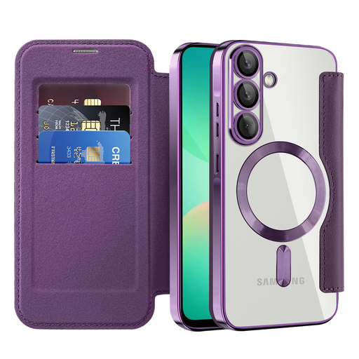  Techsuit - SmartMag Könyvtok - Samsung Galaxy A26 5G - Lila tok