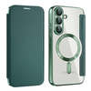  Techsuit - SmartMag könyvtok - Samsung Galaxy S25 Plus - Zöld tok - 0. kép