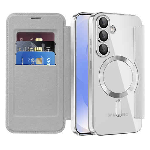 Techsuit - SmartMag Könyvtok - Samsung Galaxy S25 Plus - Szürke tok Techsuit - SmartMag Könyvtok - Samsung Galaxy S25 Plus - Szürke tok