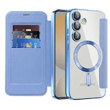  Techsuit - SmartMag Könyv Tok - Samsung Galaxy S24 FE - Világoskék tok