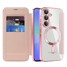  Techsuit - SmartMag Könyvtok - Samsung Galaxy A36 5G - Rózsaszín tok